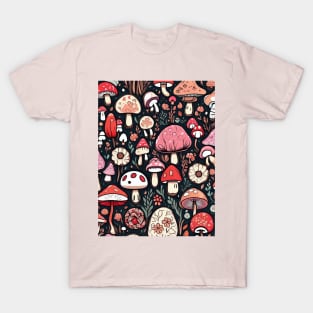 pink mushrooms T-Shirt